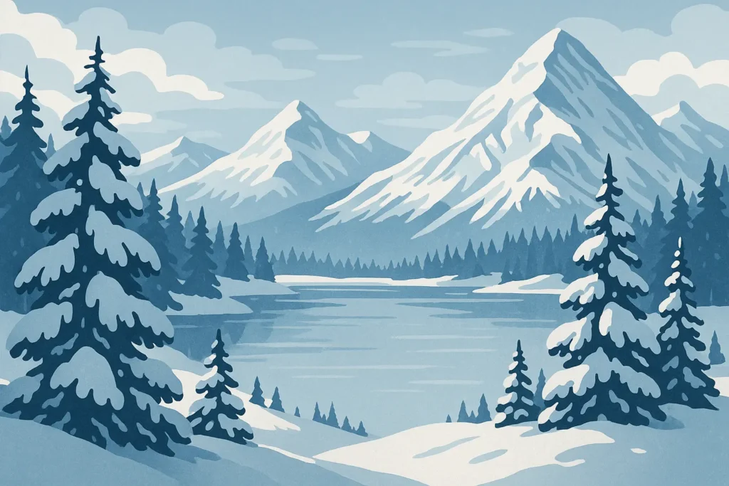 Seasonal mountain scenery in Banff showing autumn colors and snow-capped peaks