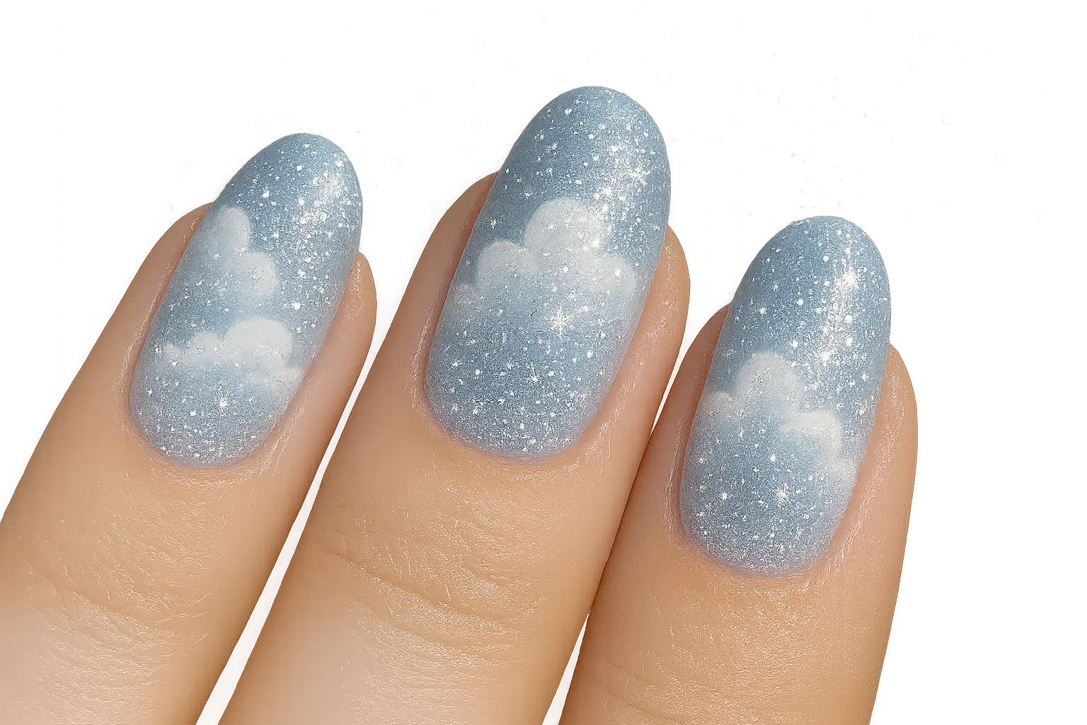 Seasonal cloud nail themes