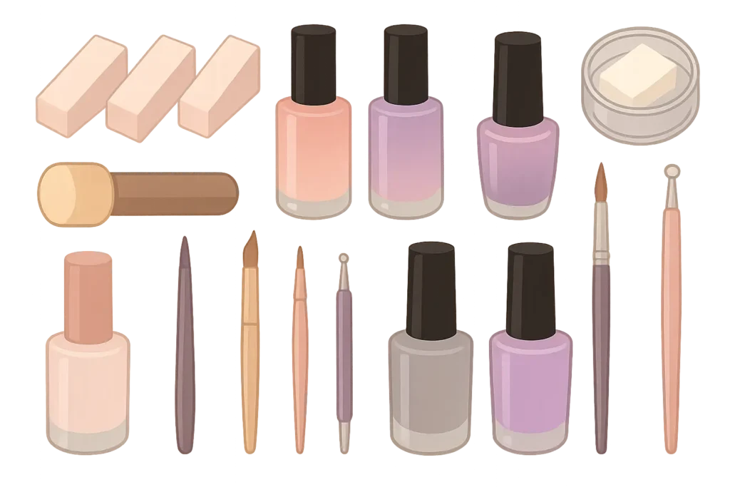 Professional nail application techniques demonstration