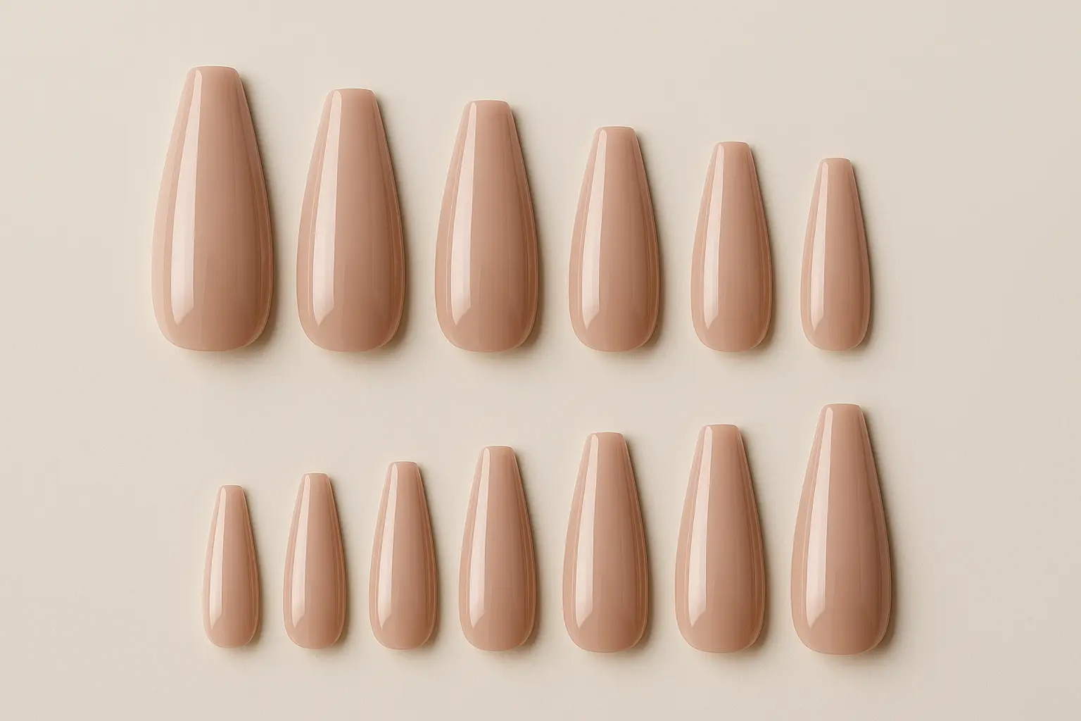 Luxury press-on nails with glossy finish
