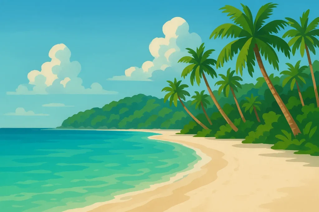 Hidden beaches in the Philippines with pristine white sand and clear waters