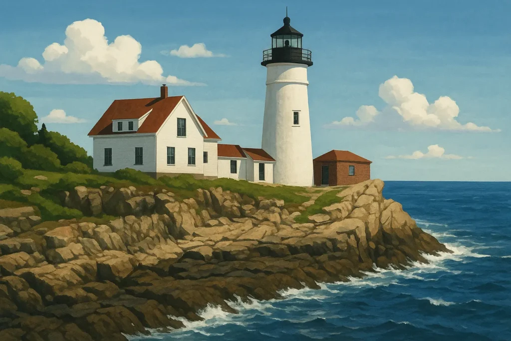 New England coastal landscape