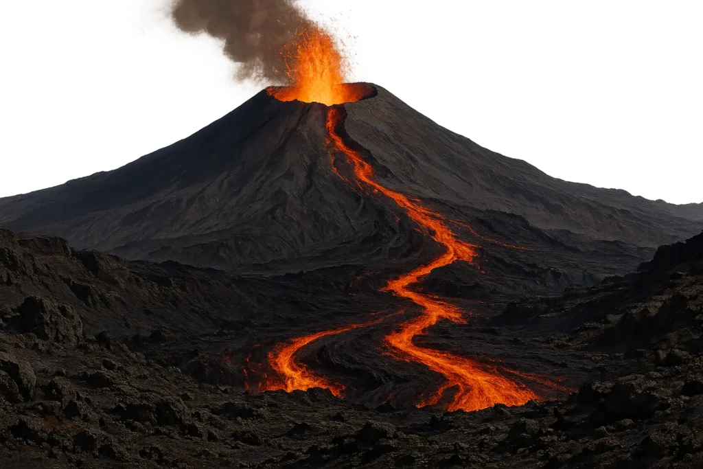 Mount Etna volcanic landscape with hiking trails and steam vents
