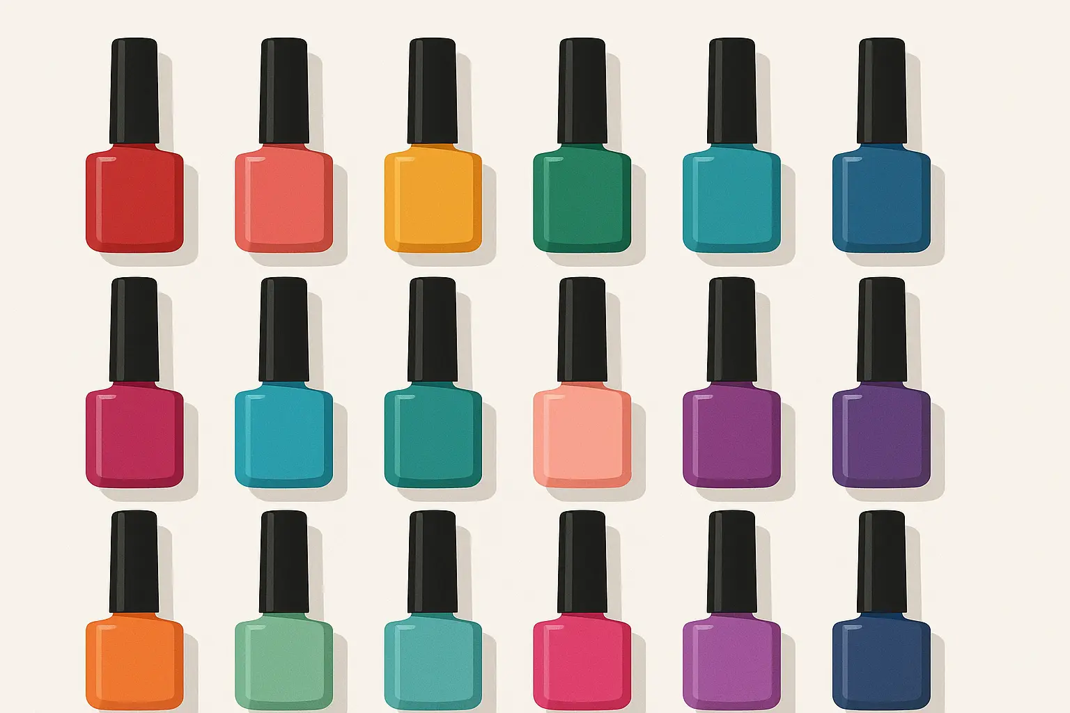 Traditional gel polish overlay application process