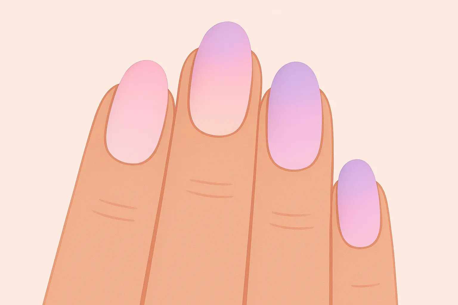 Pastel gradient nail design