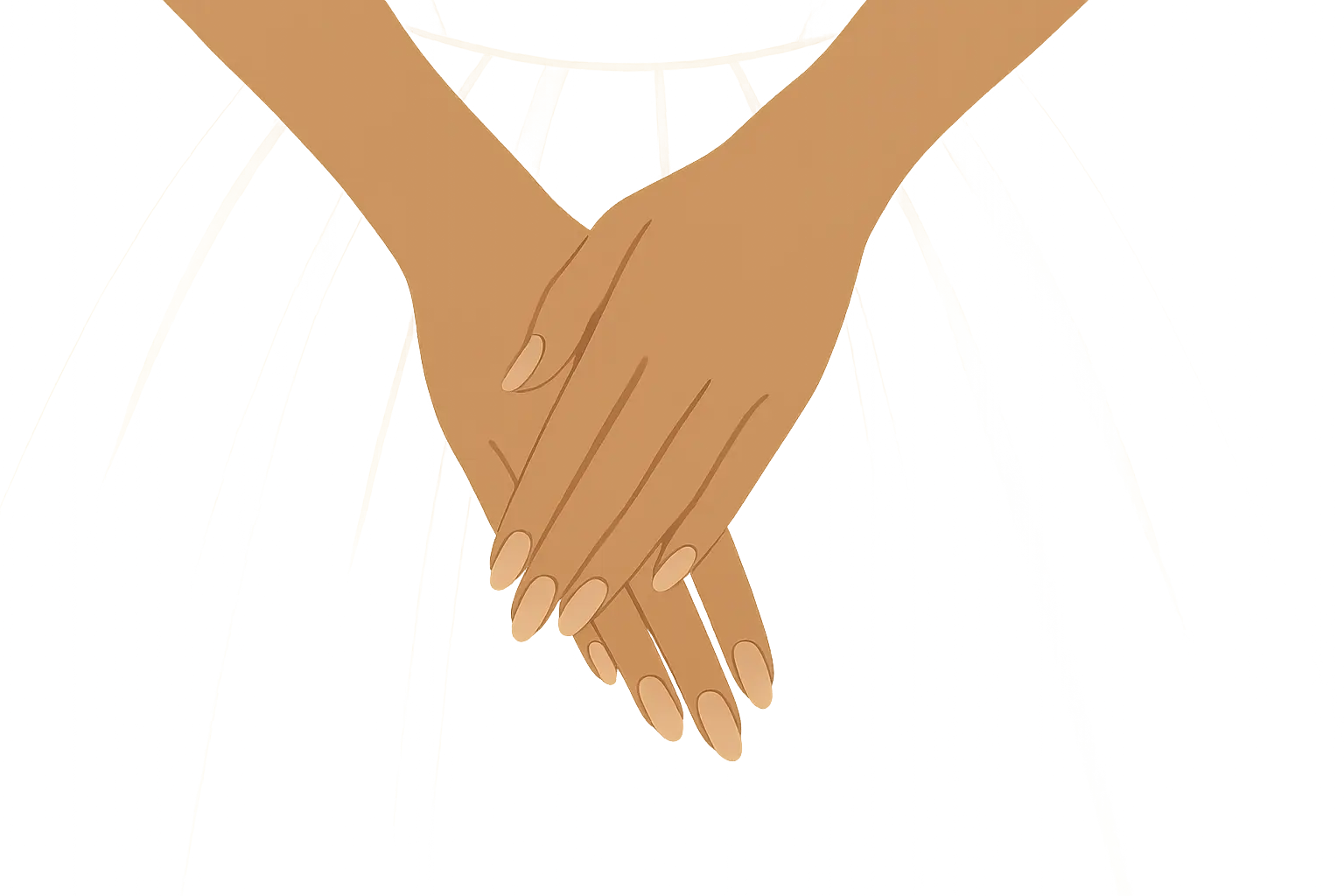 Brown ombre nails for weddings