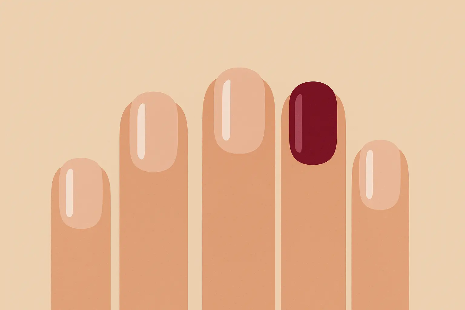 Minimalist 90s nail designs