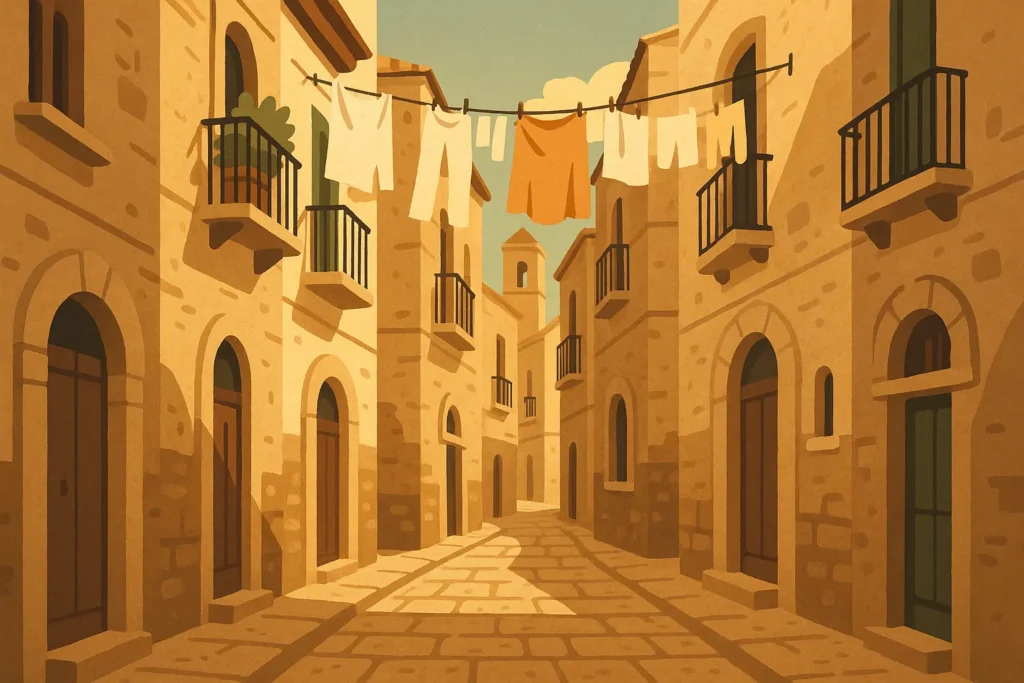 Bari old town medieval streets