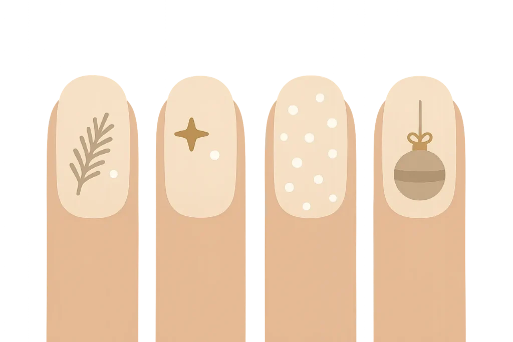 Minimalist holiday sophistication nail designs