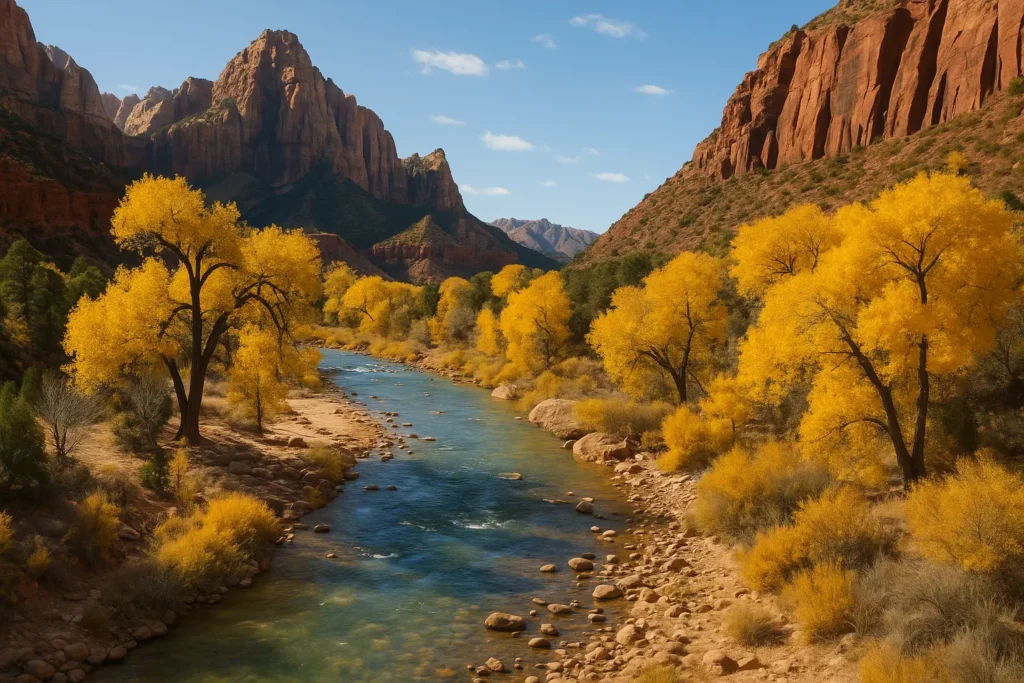 Zion National Park seasonal landscape and weather conditions
