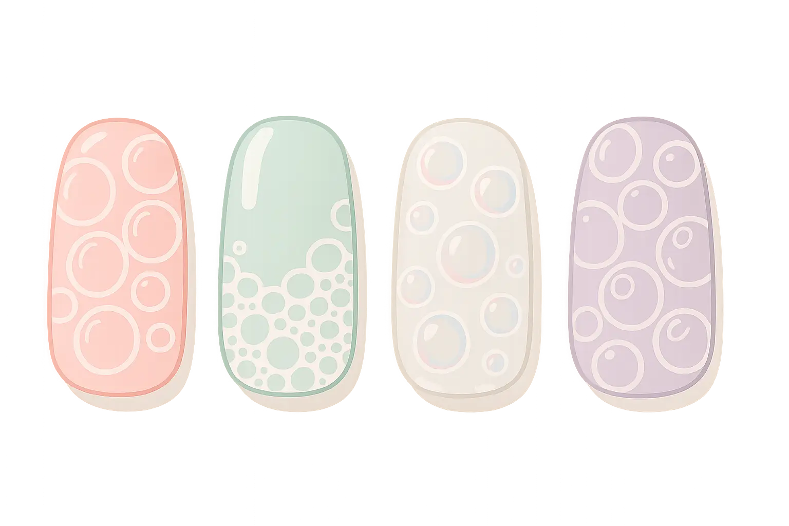 Stunning bubble nail designs showcase