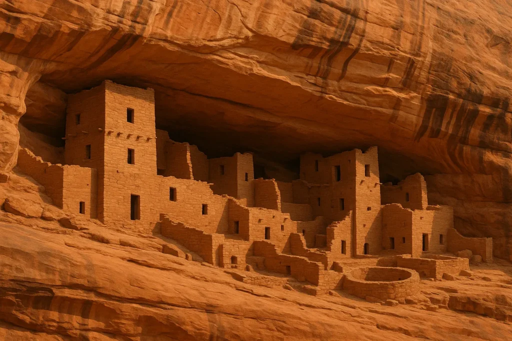 Ancient pueblo ruins in New Mexico