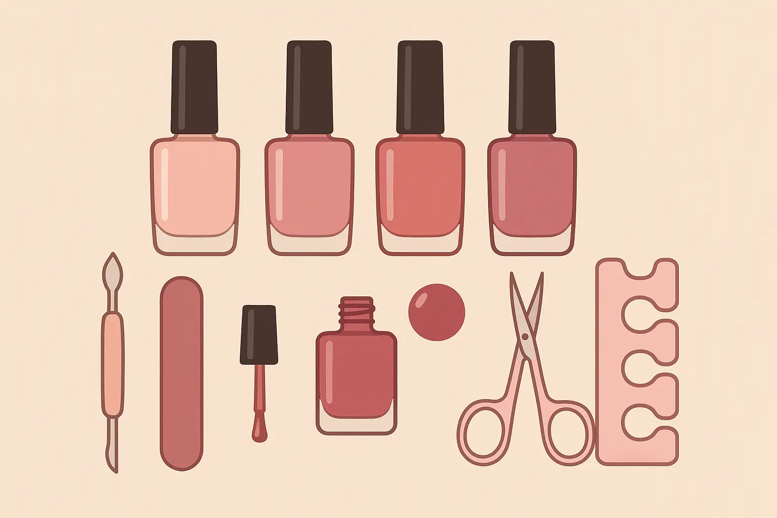 Pink coffin nail design complexity comparison
