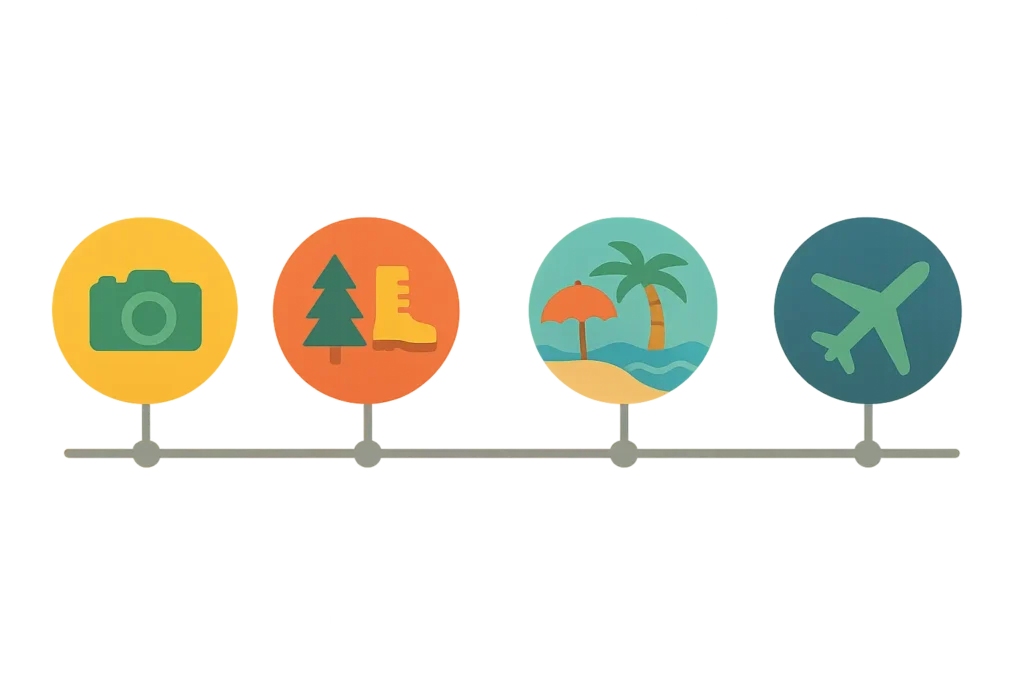 Timeline showing different Vietnam itinerary durations from 4 days to 1 month