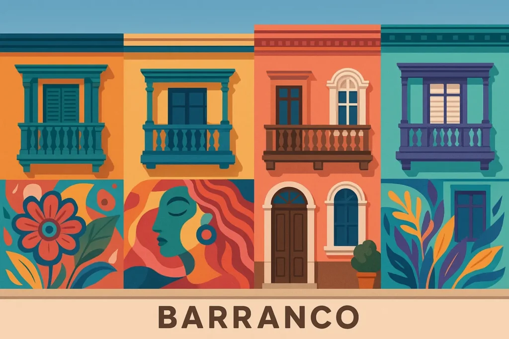 Barranco neighborhood bohemian atmosphere