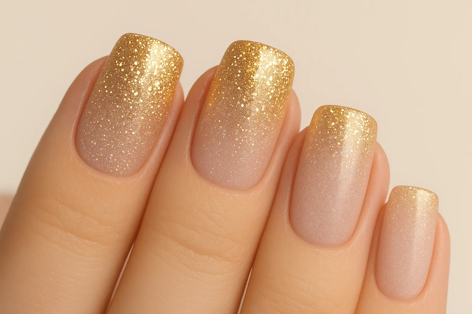 Glamorous sparkly graduation nail designs with glitter and crystal accents