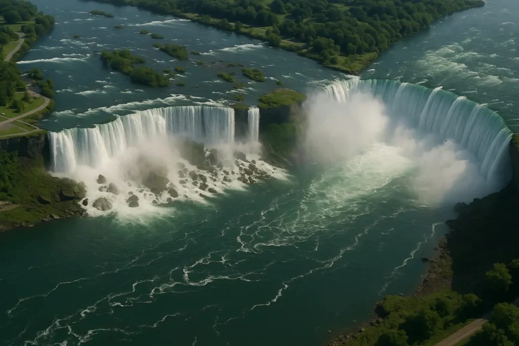 Niagara Falls scenic view with mist