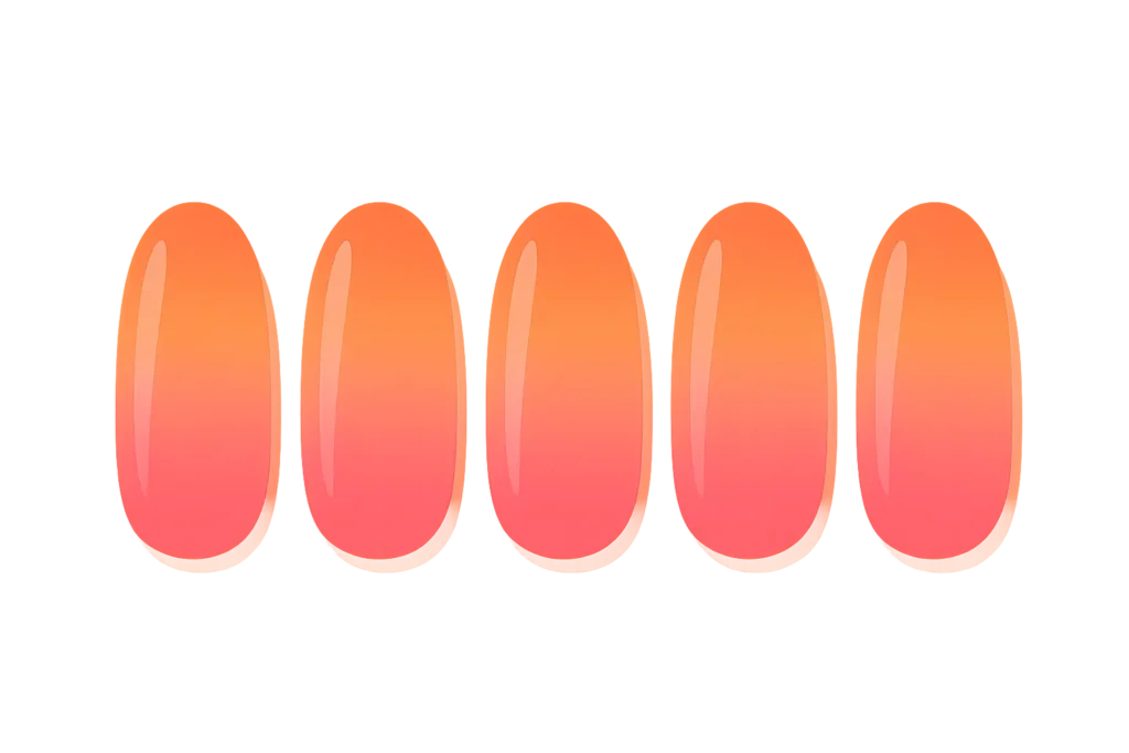 Tropical sunset gradient nails
