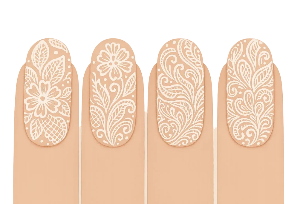 Lace-inspired nail patterns