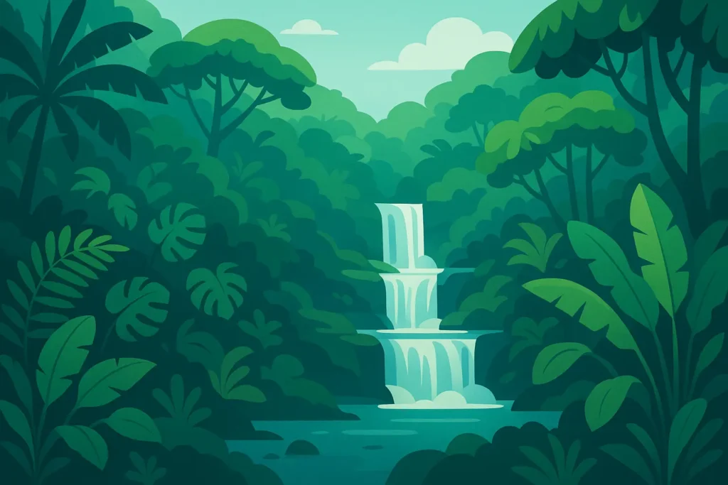El Yunque rainforest waterfall