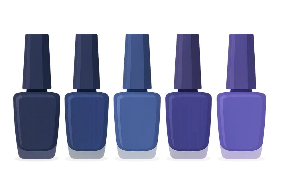 Indigo nail color comparison chart