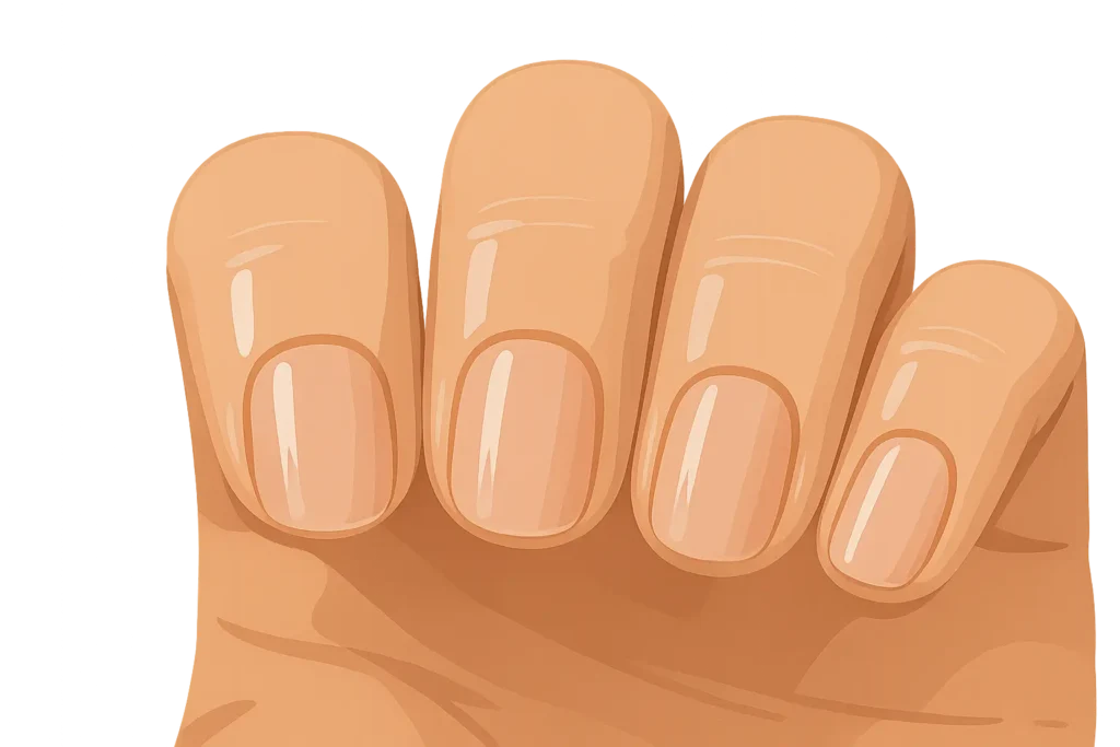 Clean girl nails with nude polish