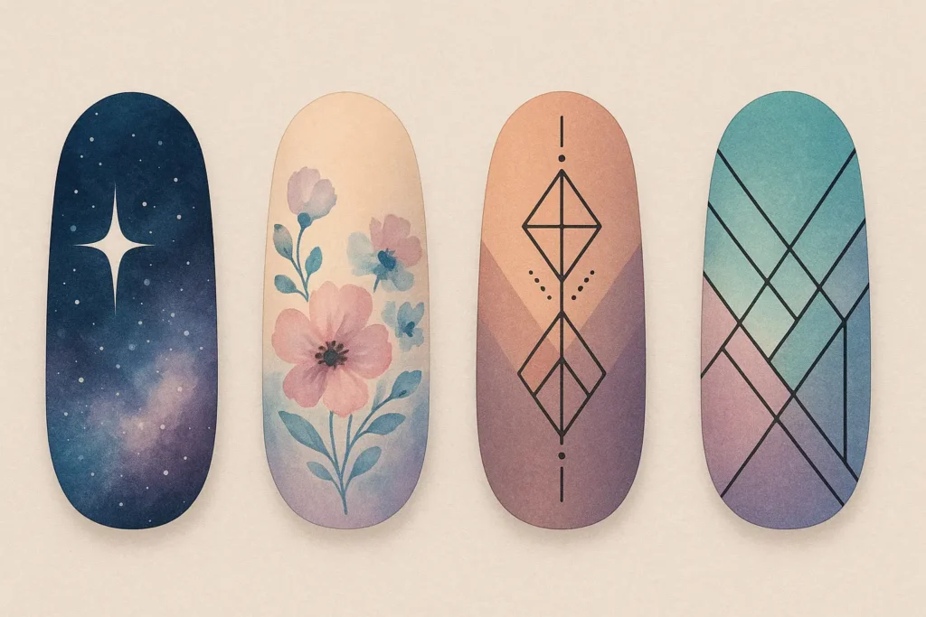Advanced artistic ombré nail designs