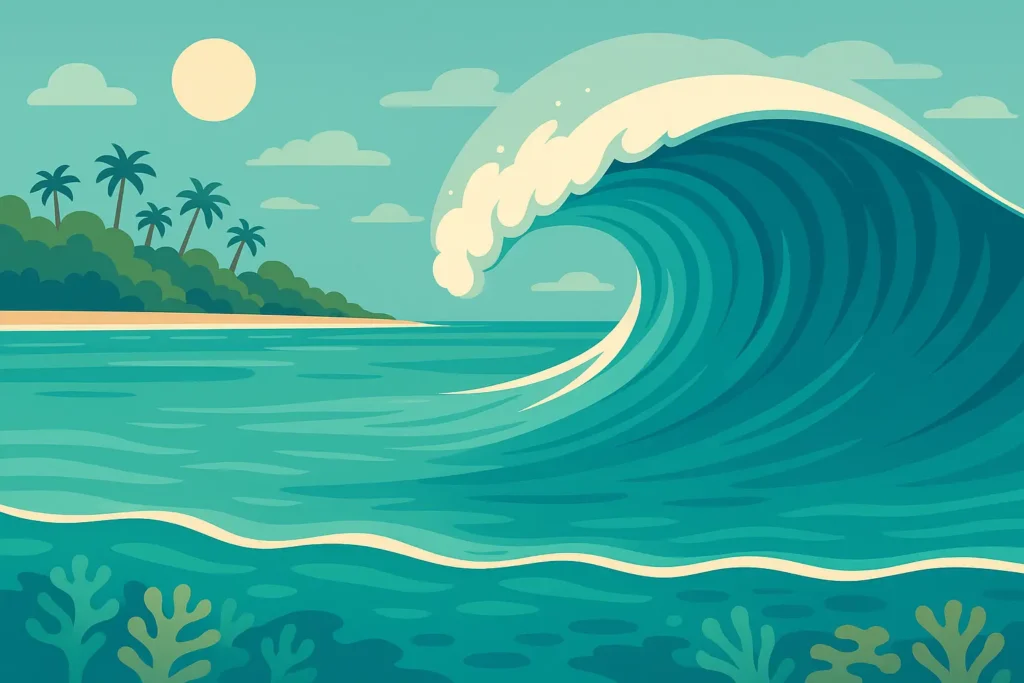 Surfing in Siargao Philippines with perfect waves and tropical setting