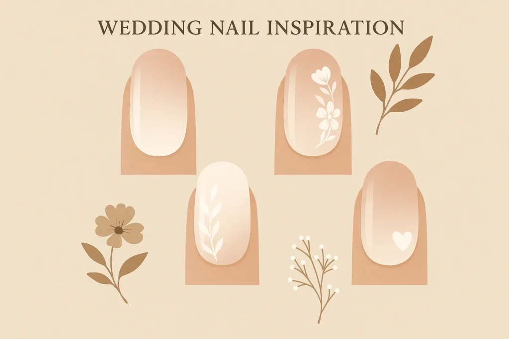 Wedding day nail coordination and professional support