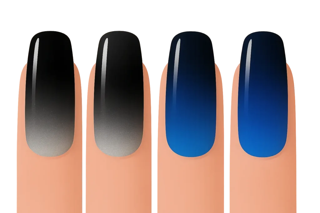 Bold ombre nail designs