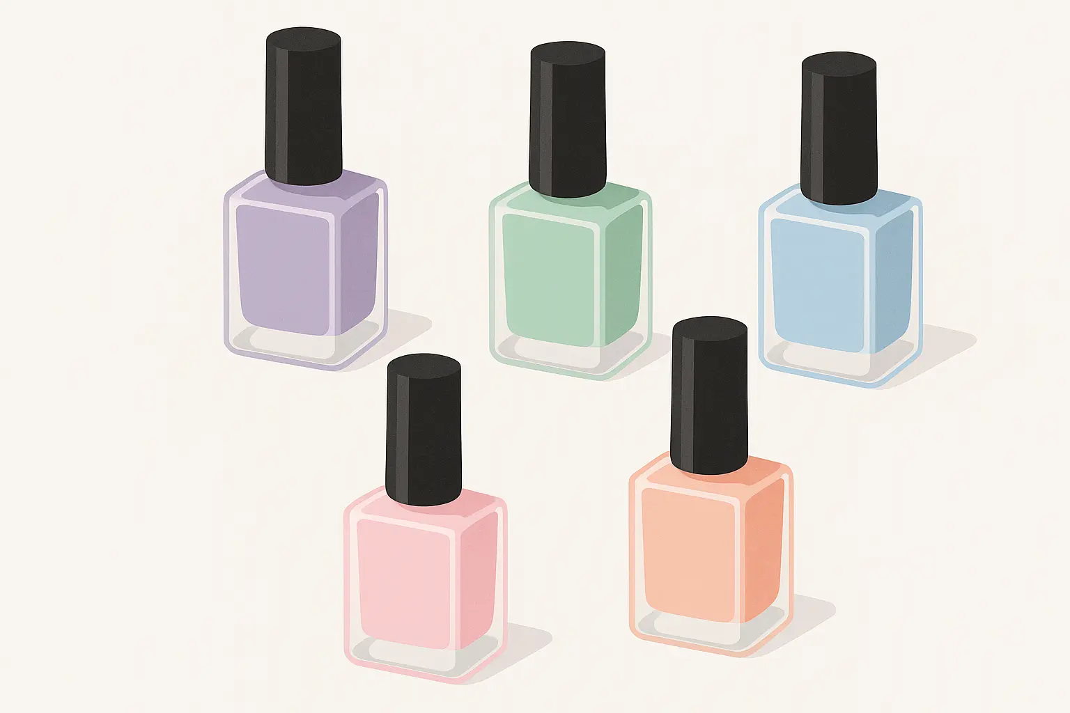 Pastel nail color selection guide