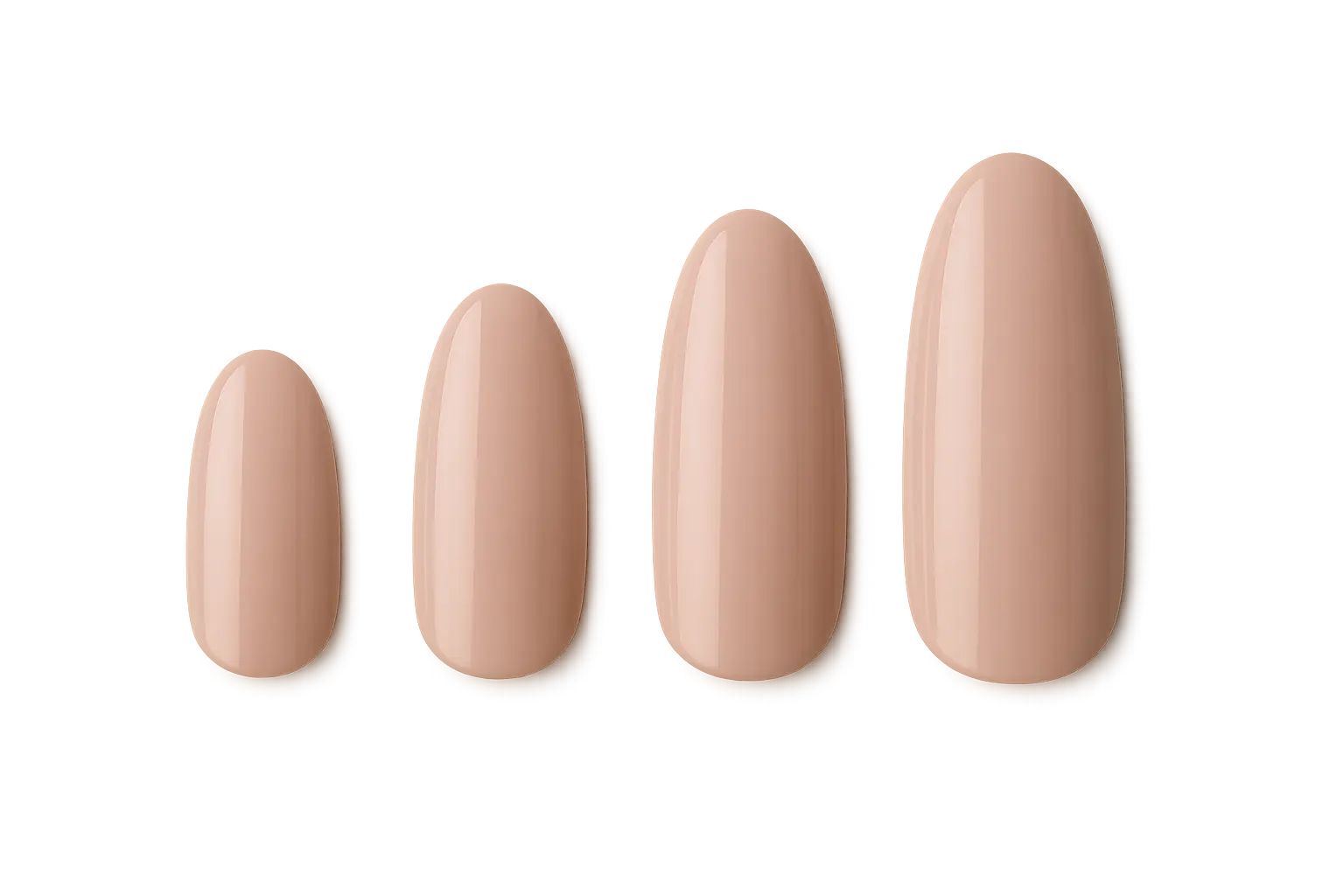 Oval nail shape examples