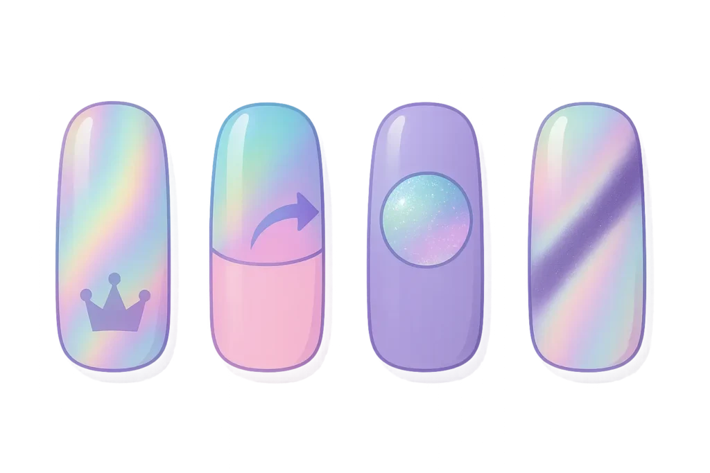 Modern innovative princess nails with technology