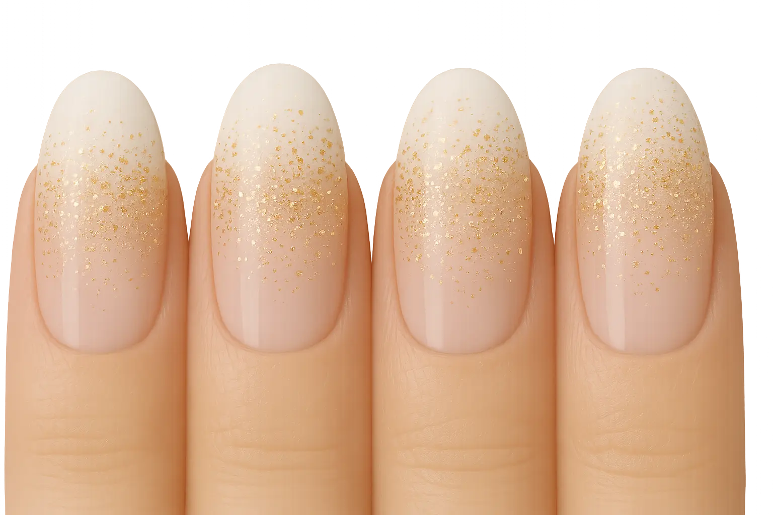 Elegant bridal glitter nail designs in soft pinks and pearl finishes