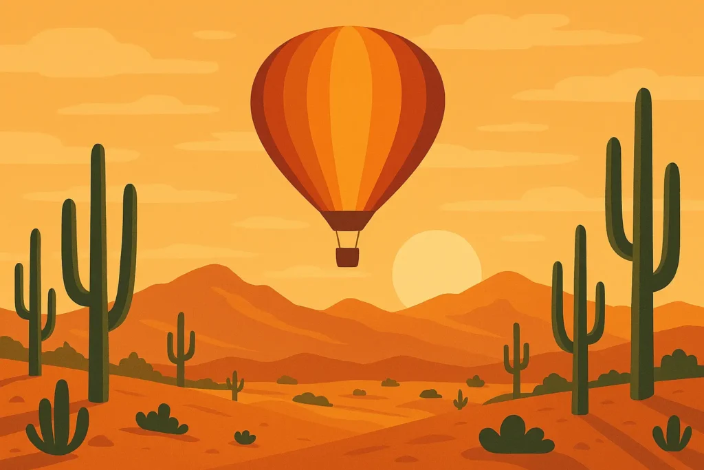 Couple enjoying desert sunset with champagne