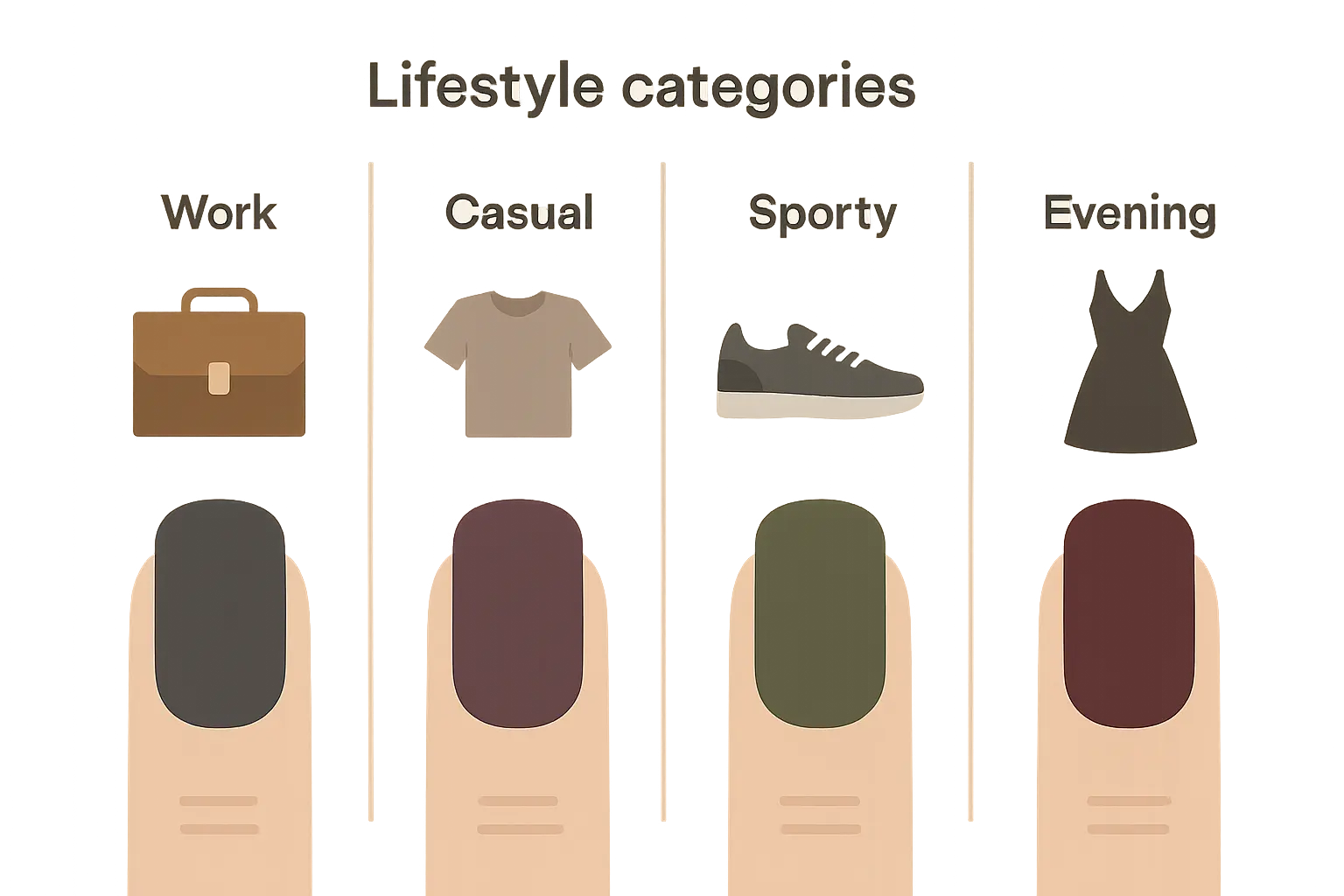 Dark nails lifestyle matching guide