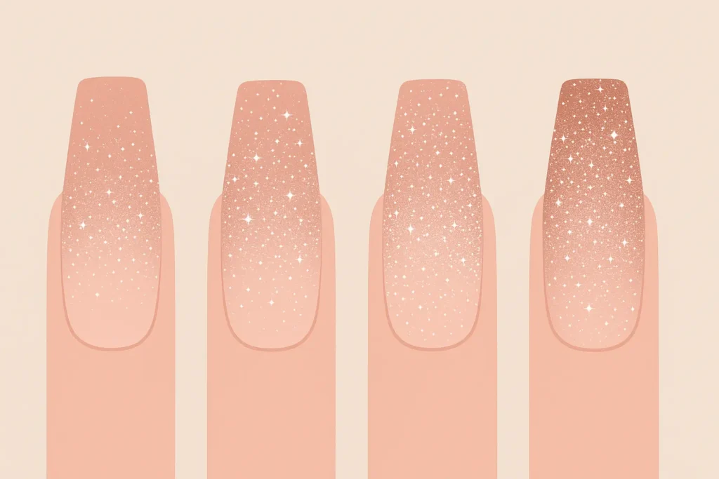 ombre coffin nails