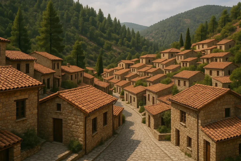 Paphos harbor with medieval fort and fishing boats