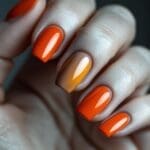 orange nails