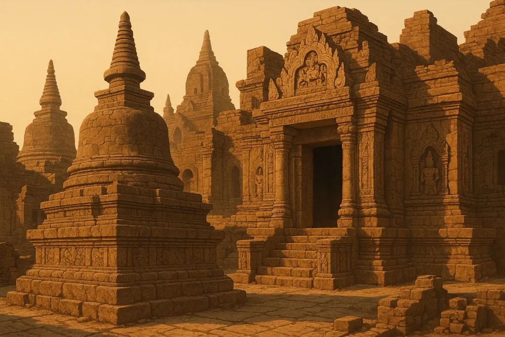 Ancient Buddhist temple architecture Sri Lanka