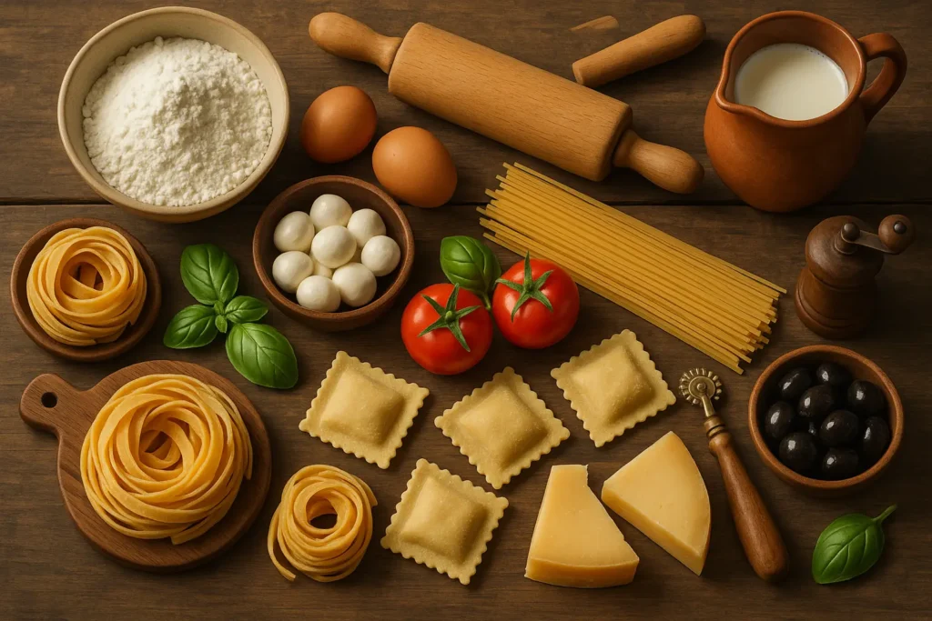 Traditional Italian cooking class with fresh pasta and local ingredients