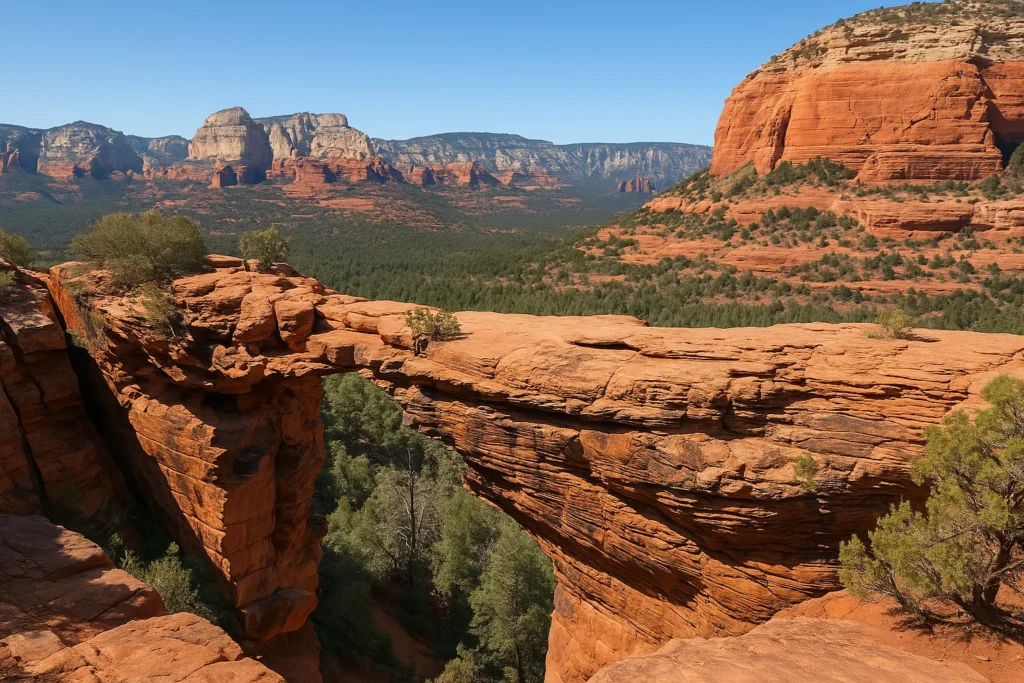 Hikers on Cathedral Rock trail