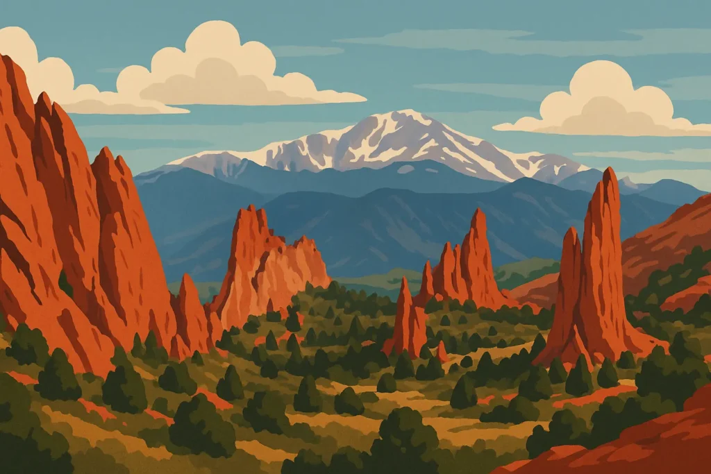 Colorado Springs scenic mountain landscape