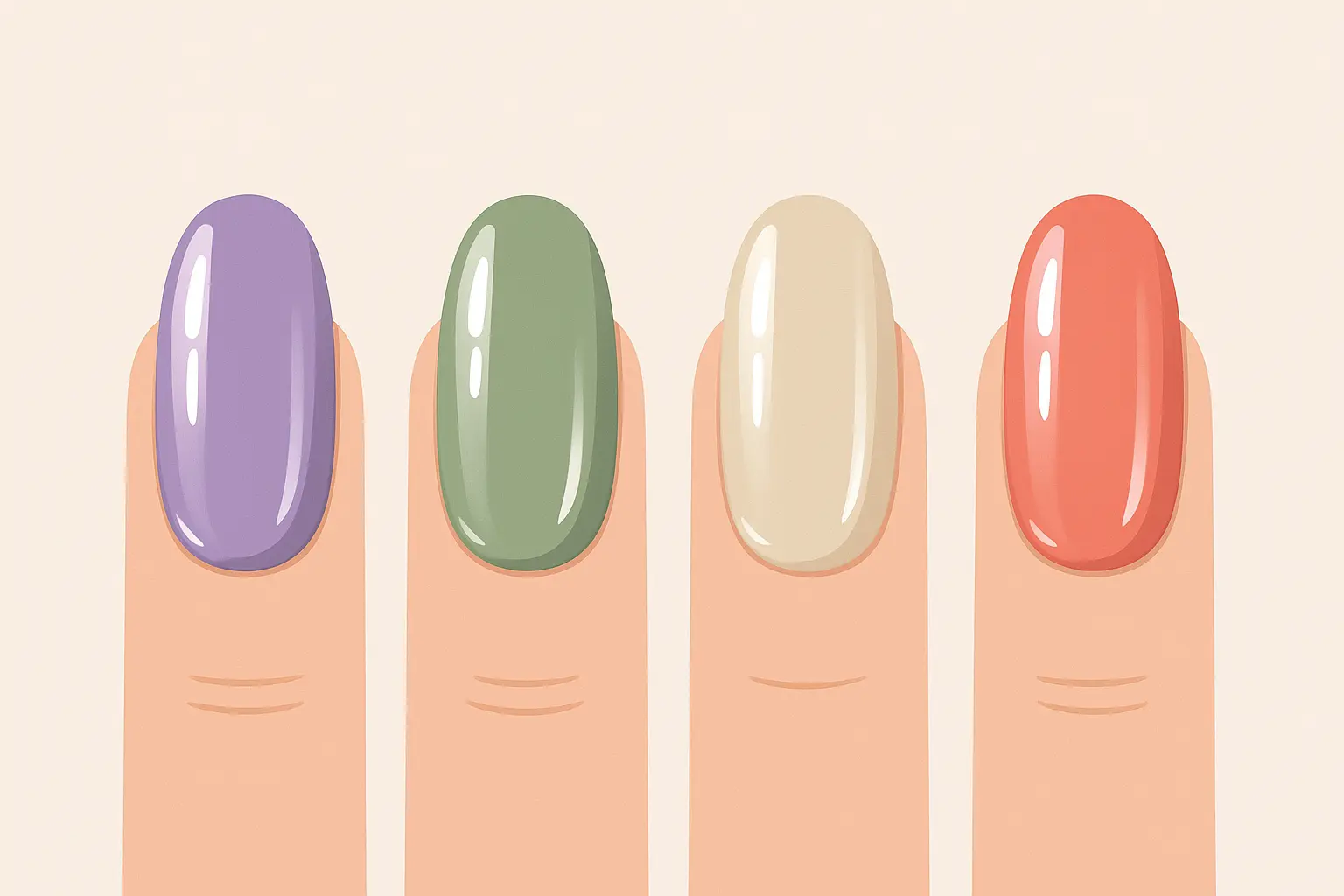Sage green glazed nail design