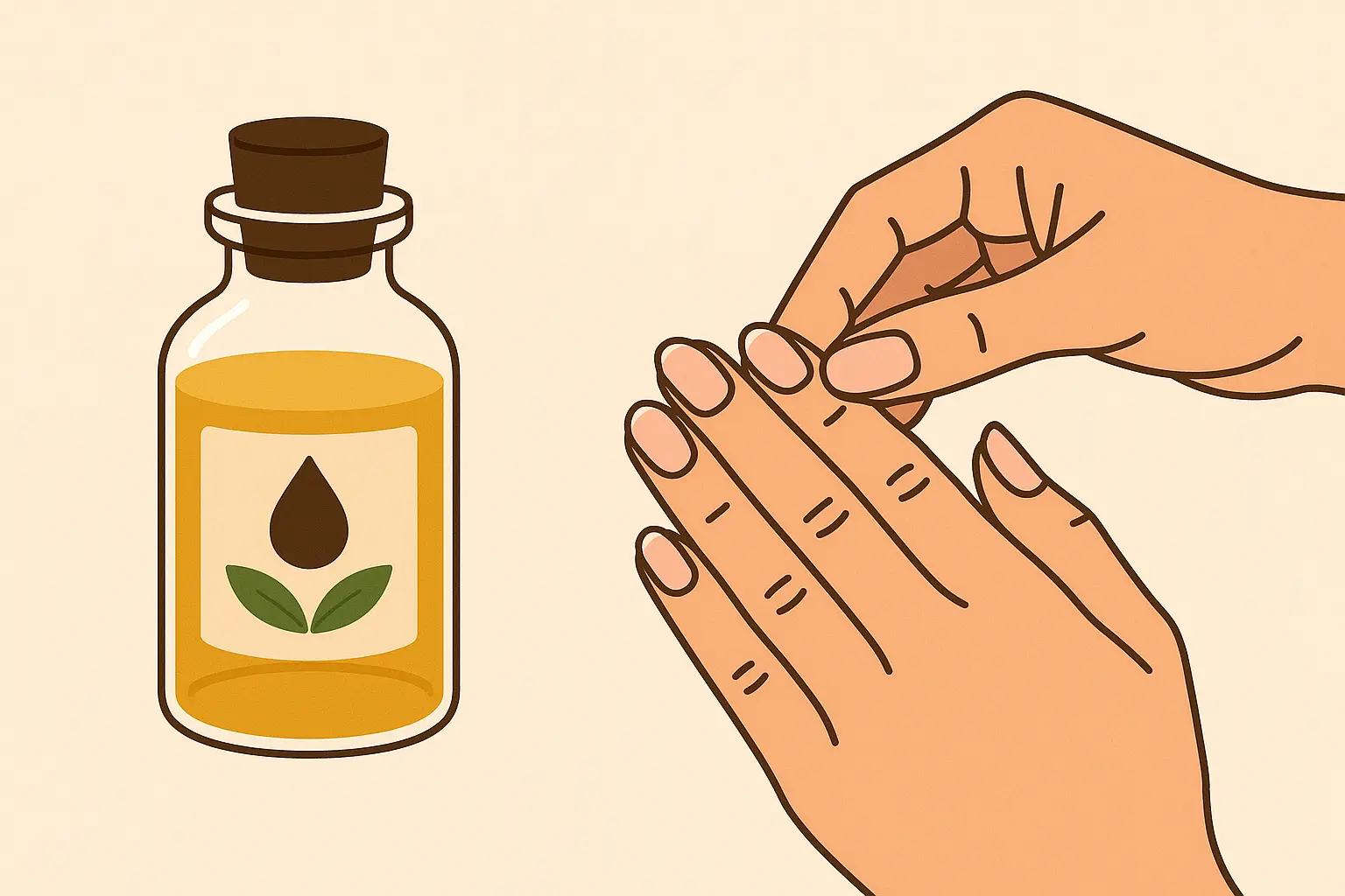 Jojoba oil application for nail strengthening treatment