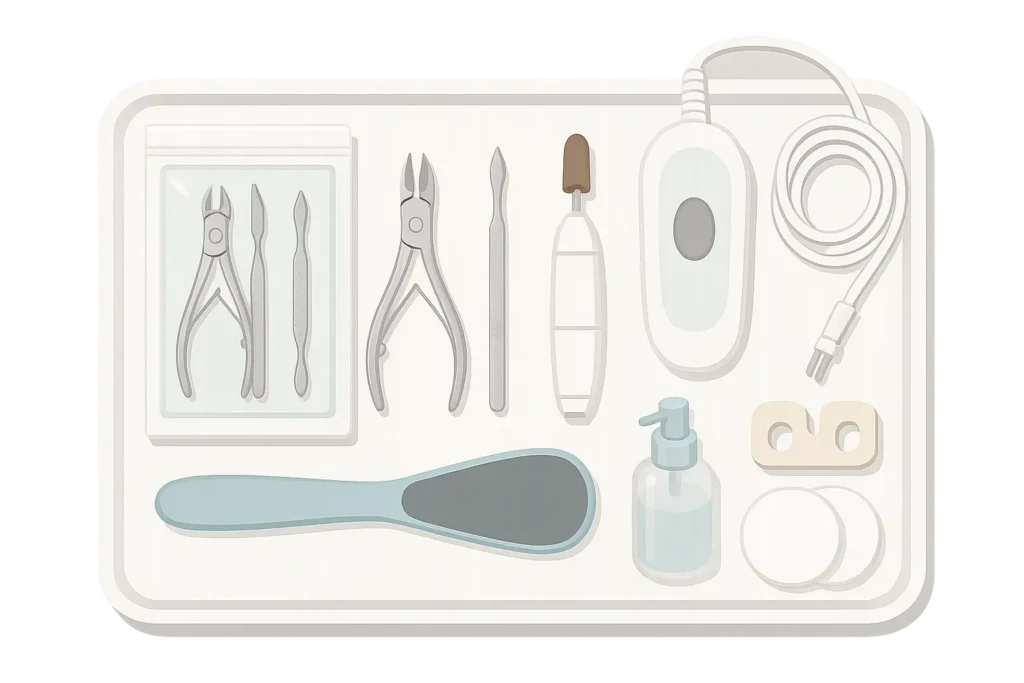 Professional medical pedicure service