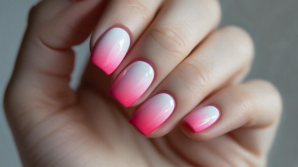 pink ombre nails