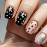 polka dot nails