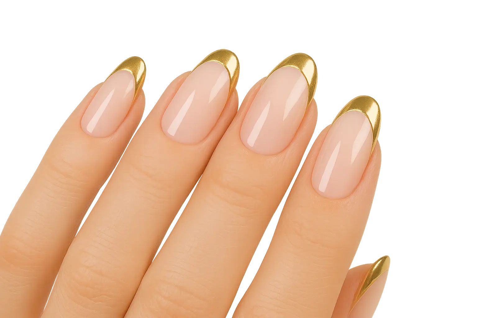 Classic elegant graduation nail designs featuring French manicure and nude tones