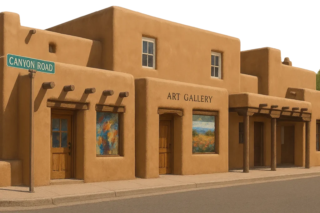 Santa Fe art galleries on Canyon Road